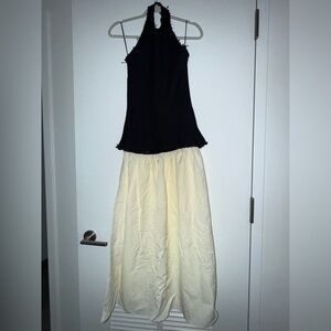 Elegant Black and Cream Women's Skirt